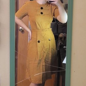 Vintage brown dress with belt size 6